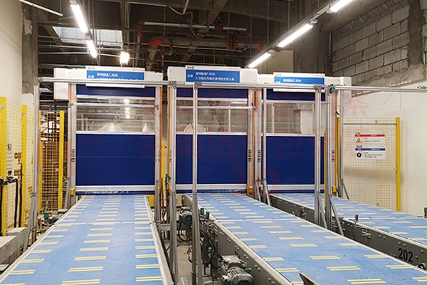 生产车间货物输送线可联动快速卷帘门